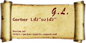 Gerber László névjegykártya