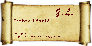 Gerber László névjegykártya
