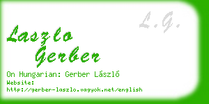 laszlo gerber business card